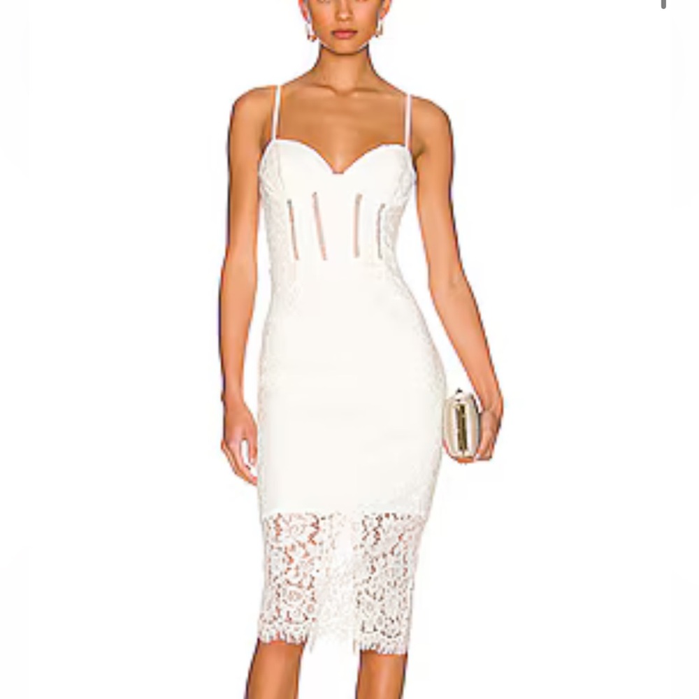 Bardot Ivory Midi Dress